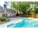 Inviting backyard pool with patio area and comfortable seating for outdoor relaxation at 109 Garbon Dr, Summerville, SC 29485