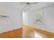 Bedroom features hardwood floors, a ceiling fan, and natural light at 112 Roselle Ave, Goose Creek, SC 29445