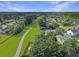 Aerial view of a picturesque neighborhood with green spaces and mature trees, ideal for outdoor living at 1213 Grasswind Dr, Hanahan, SC 29410