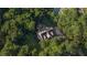 Aerial view of a home featuring a backyard pergola surrounded by lush trees at 2911 Old Tavern Ct, Mount Pleasant, SC 29466