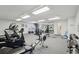 Well-equipped fitness center with treadmills, bikes, weights, and mirrors at 415 Parkdale Drive # E-8, Charleston, SC 29414