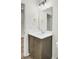 Bathroom featuring a wood cabinet, white countertop, and modern fixtures at 545 Wayton Cir, Moncks Corner, SC 29461