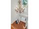 Bright foyer with hardwood floors, chandelier and direct access to the front door at 794 Hunt Club Run, Charleston, SC 29414