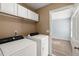 Bright laundry room with modern washer and dryer, next to the spare bedroom at 8108 Halifax Way, North Charleston, SC 29420