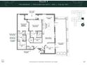 Two-bedroom, two-and-a-half bath floor plan; 1536 sq ft at 609 King St # 607, Charleston, SC 29403