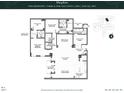 Two-bedroom floor plan, three and one-half baths at 609 King St # 701, Charleston, SC 29403