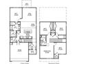 Detailed two-story floor plan showcasing the layout of bedrooms, bathrooms, kitchen, and living spaces at 2163 Macallan Blvd, Ravenel, SC 29470