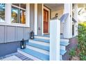 Blue painted steps leading to the front porch at 333 Coinbow Dr, Mount Pleasant, SC 29464