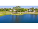 Aerial view of a pond and walking paths in a residential community at Cir, Mount Pleasant, SC 29464