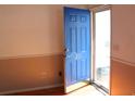 A blue front door welcomes you into this lovely home at 201 Regent St, Summerville, SC 29483