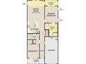 One-story floor plan featuring two bedrooms, Gathering room, and two-car garage at 962 Dusk Dr, Summerville, SC 29486