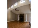 Living room features hardwood floors, fireplace and high ceilings at 111 Downing Ct, Goose Creek, SC 29445