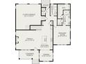First floor plan showcasing kitchen, Gathering room, primary suite, and two-car garage at 2038 Ironstone Aly # 17, Charleston, SC 29407