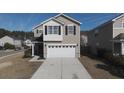 Two-story house with gray siding, white garage door, and landscaping at 356 Peters Creek Dr, Summerville, SC 29486