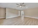 Open living room with hardwood floors and neutral color palette at 519 Travelers Blvd, Summerville, SC 29485