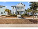 Two-story house with gray siding, white trim, and a landscaped yard at 3913 Maidstone Dr, Mount Pleasant, SC 29466