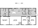 Three-bedroom, two-bath manufactured home floor plan at 1225 Old Black Oak Rd, Moncks Corner, SC 29461