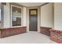 Dark brown front door with sidelights and a glass panel at 333 Dahlia Row Dr, Summerville, SC 29486