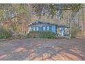 A blue house nestled in a wooded area with a spacious yard at 3041 Nye View Cir, Mount Pleasant, SC 29466