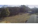 Aerial view of large lot with trees and partial home at 377 Seven Acres Rd, Saint George, SC 29477