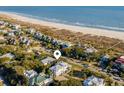 Beachfront property location shown in aerial view at 4001 Palm Blvd, Isle of Palms, SC 29451