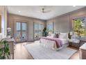 Main bedroom features water views and private access to a balcony at 434-1 Shannon Dr, Mount Pleasant, SC 29464