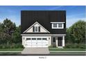Two-story house with beige siding, white garage door, and black roof at 767 Opal Wing St, Moncks Corner, SC 29461