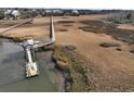 Private dock with boardwalk access and kayak at 815 Dunham St, Charleston, SC 29492