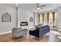 Bright living room with fireplace and hardwood floors at 4587 Summey St, North Charleston, SC 29405
