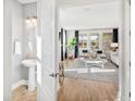 Bright living room with hardwood floors and a view of the backyard at 1687 Siloh St # 496, Mount Pleasant, SC 29466