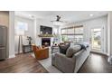 Living room with fireplace and hardwood floors at 176 Callibluff Dr, Summerville, SC 29486