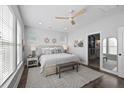 Spacious bedroom with wood floors and ensuite bathroom at 176 Callibluff Dr, Summerville, SC 29486