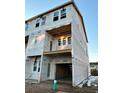 Under construction townhome building exterior, showing framing and wrap at 5112 Double Eagle, Summerville, SC 29485