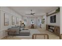 Bright and airy living room with sectional sofa and large windows at 105 Mayfair Ct, Summerville, SC 29485