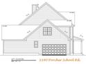 Left side elevation of two-story home with attached garage at 1160 Porcher School Road, Awendaw, SC 29429