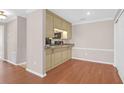 Kitchen with granite countertop and black appliances at 188 Midland Pkwy # 205, Summerville, SC 29485