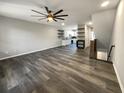 Spacious living room featuring hardwood floors and a contemporary open floor plan at 4666 Palm View Cir, North Charleston, SC 29418