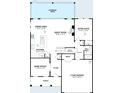 Open-concept floor plan showcasing a spacious kitchen, dining area, great room, extra suite and a 2-car garage at 2014 Mcguire Ln # 004, Hollywood, SC 29449