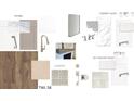 A design board showing interior design selections for the home at 2221 Blue Bayou Blvd, Johns Island, SC 29455