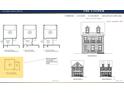 Floor plan schematics for house featuring multiple elevation views, garage options, and square footage at 2225 Blue Bayou Blvd, Johns Island, SC 29455