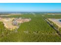 Expansive land with forested areas and nearby neighborhood featuring new homes in various stages of construction under blue sky at 516 & 508 Robnshers Pl, Ridgeville, SC 29472