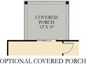 Optional covered porch floor plan at 305 Pine Crest View Dr, Summerville, SC 29486