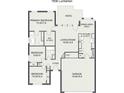 Floor plan illustrating the layout of the house, showing bedrooms, living room, kitchen, dining area, patio, and garage at 7836 Lumberton Rd, North Charleston, SC 29418