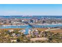 Amazing aerial view of city, bridges, and boat docks at 17 Guerard Rd, Charleston, SC 29407