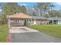 Charming single-story brick home featuring covered parking and a well-manicured lawn at 1228 Hawthorne Rd, Hanahan, SC 29410