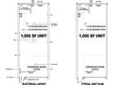 The architectural unit plans showing optional ADA restroom, mezzanine, and 14' x 16' overhead door at 567 Faison Rd # 7, Mount Pleasant, SC 29466