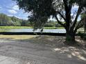 Scenic view of a pond bordered by trees and a black fence on a sunny day at 2988 Lodge Berry Ln, Johns Island, SC 29455
