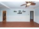 Inviting living room featuring hardwood floors and decorative shelving at 340 Annette Dr, Goose Creek, SC 29445