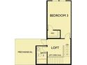 This floorplan features the upstairs layout including a third bedroom and loft space at 909 Dusk Dr, Summerville, SC 29486