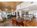 Open floor plan with dining area, modern kitchen, and lots of natural light at 1346/48 Pelican Watch, Seabrook Island, SC 29455